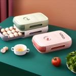 Custom Imprinted Automatic Rolling Egg Storage Rack, Stackable Large Capacity Egg Drawer Box