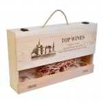 375ml 6 bottle Wooden Wine Gift Box Custom Printed