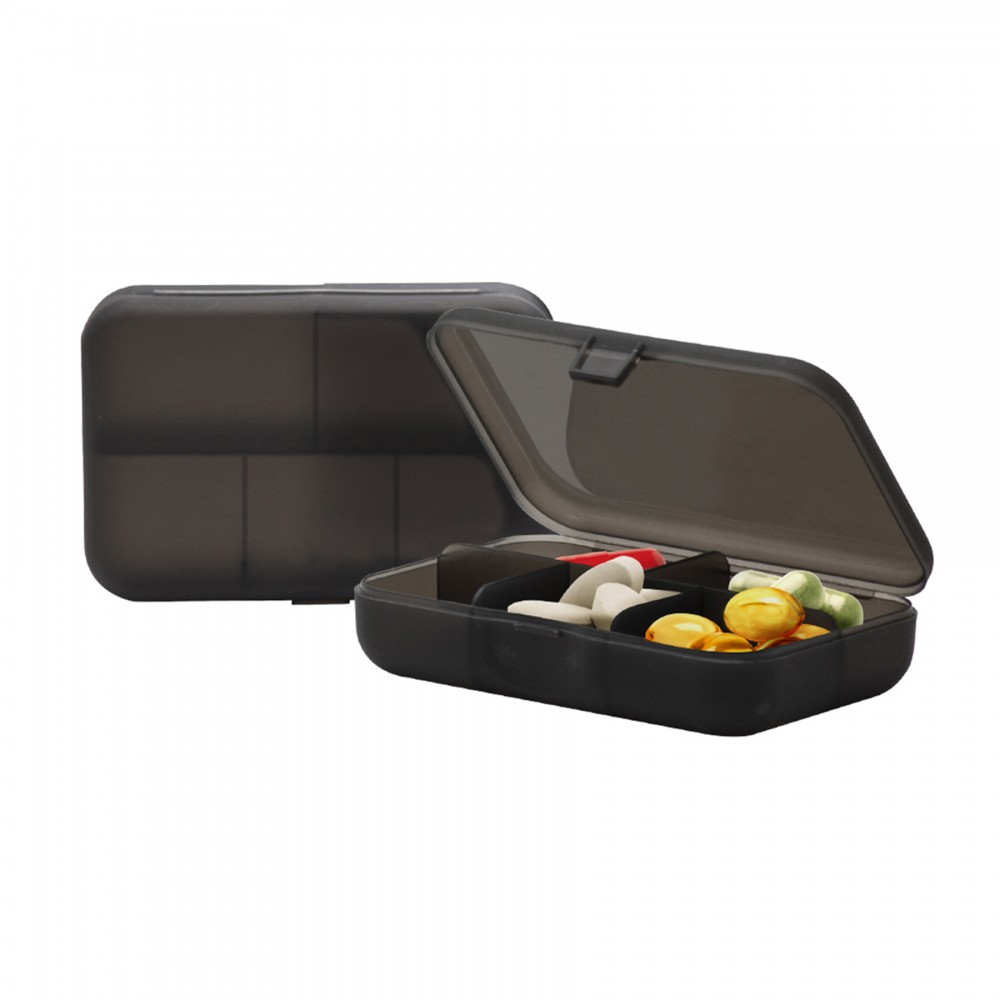 Custom Imprinted Performa Daily Pill Container (Black) Custom Imprinted Performa Daily Pill Container (Black)