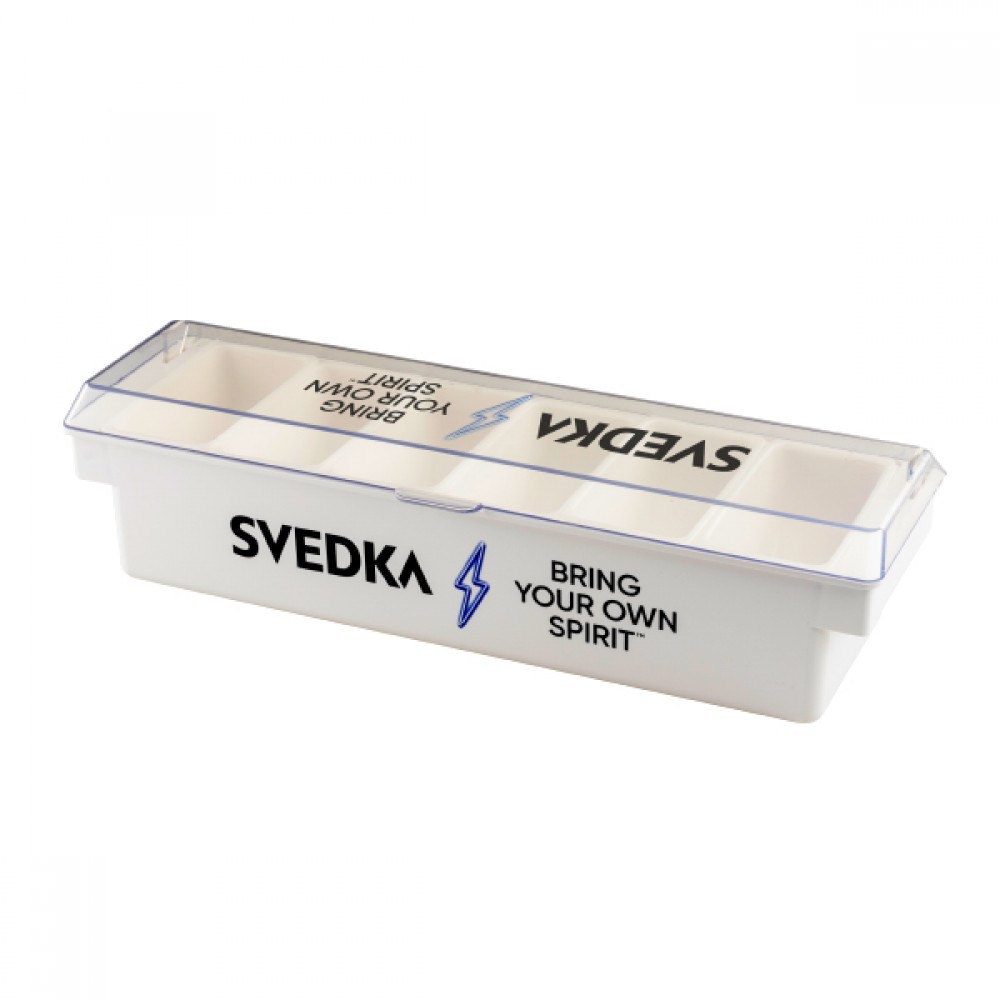 Custom Imprinted White Condiment Caddy Custom Imprinted White Condiment Caddy