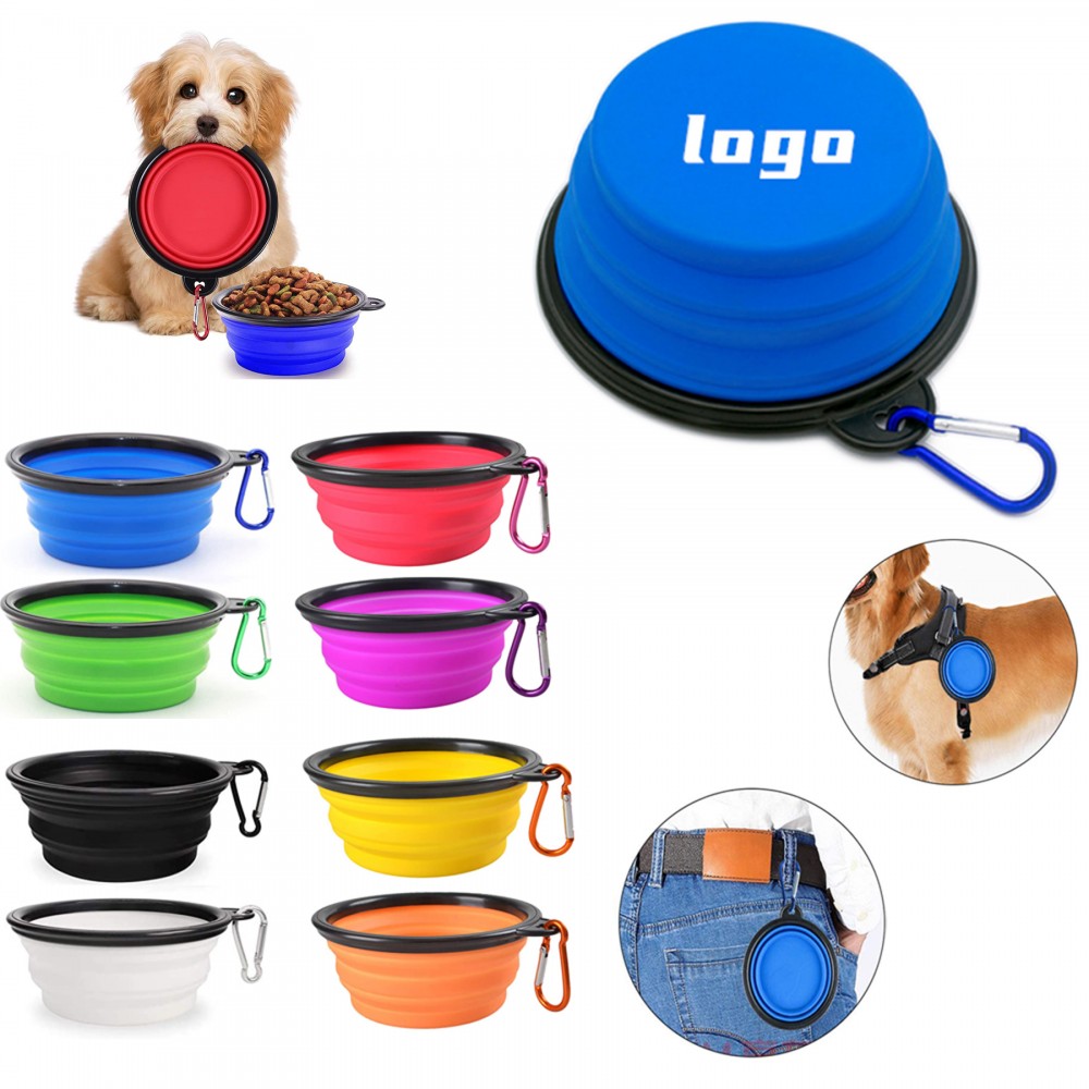 Logo Branded Collapsible Silicone Dog Bowl Logo Branded Collapsible Silicone Dog Bowl