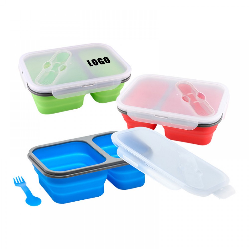 Silicone Lunch Box With Two Compartments Custom Imprinted Silicone Lunch Box With Two Compartments Custom Imprinted