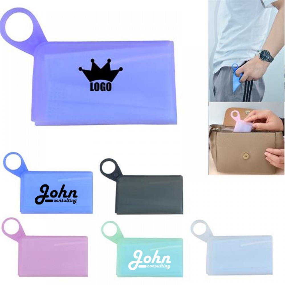 Custom Imprinted Portable Silicone Mask Storage Case With Strap Custom Imprinted Portable Silicone Mask Storage Case With Strap