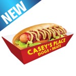 Hot Dog Food Tray Logo Branded