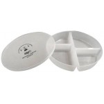 Custom Printed Natural Divided Portion Plate with Lid