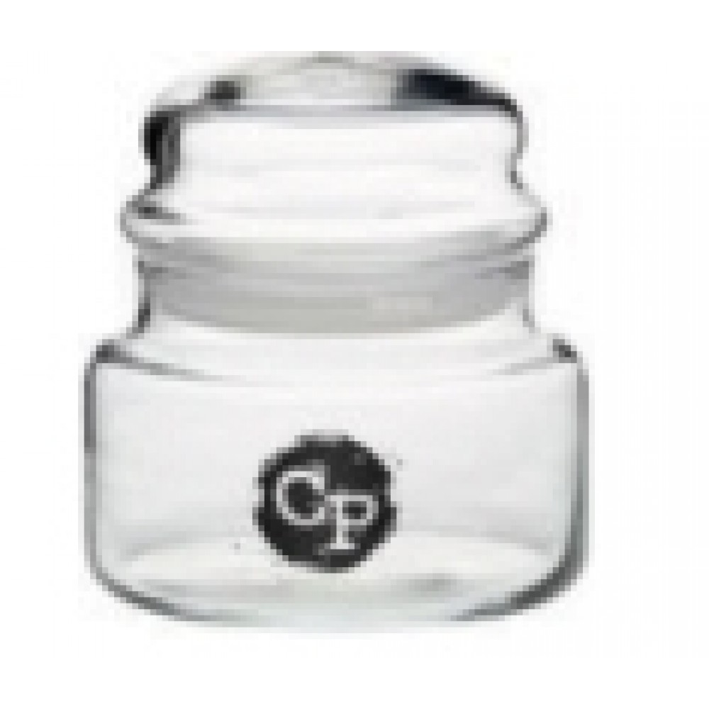 15 oz. Glass Apothecary Jar with Lid Logo Branded