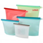 Custom Printed Reusable Silicone Food Storage Bags, LEAKPROOF, AIRTIGHT, 100% Food Grade Silicone 500ml