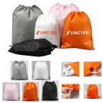 Logo Branded 7.88" x 11.03" Non-Woven Drawstring Bag Travel Storage Bags For Clothes Shoes