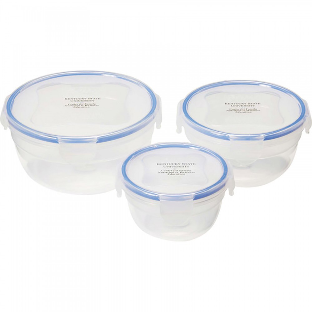 Custom Imprinted 6pc Locking Round Storage Container Set Custom Imprinted 6pc Locking Round Storage Container Set