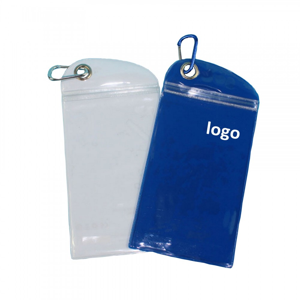 PVC Transparent Pouch W/Carabiner Custom Imprinted