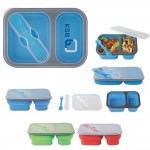 Logo Branded 2 Compartments Collapsible Food Container
