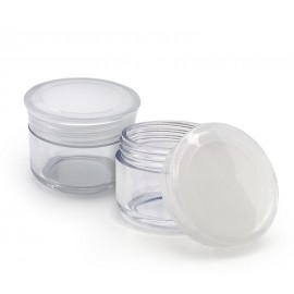Round Plastic Mint Jar: Screw Top Logo Branded