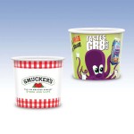 16 oz-Reusable White Plastic Containers Custom Printed