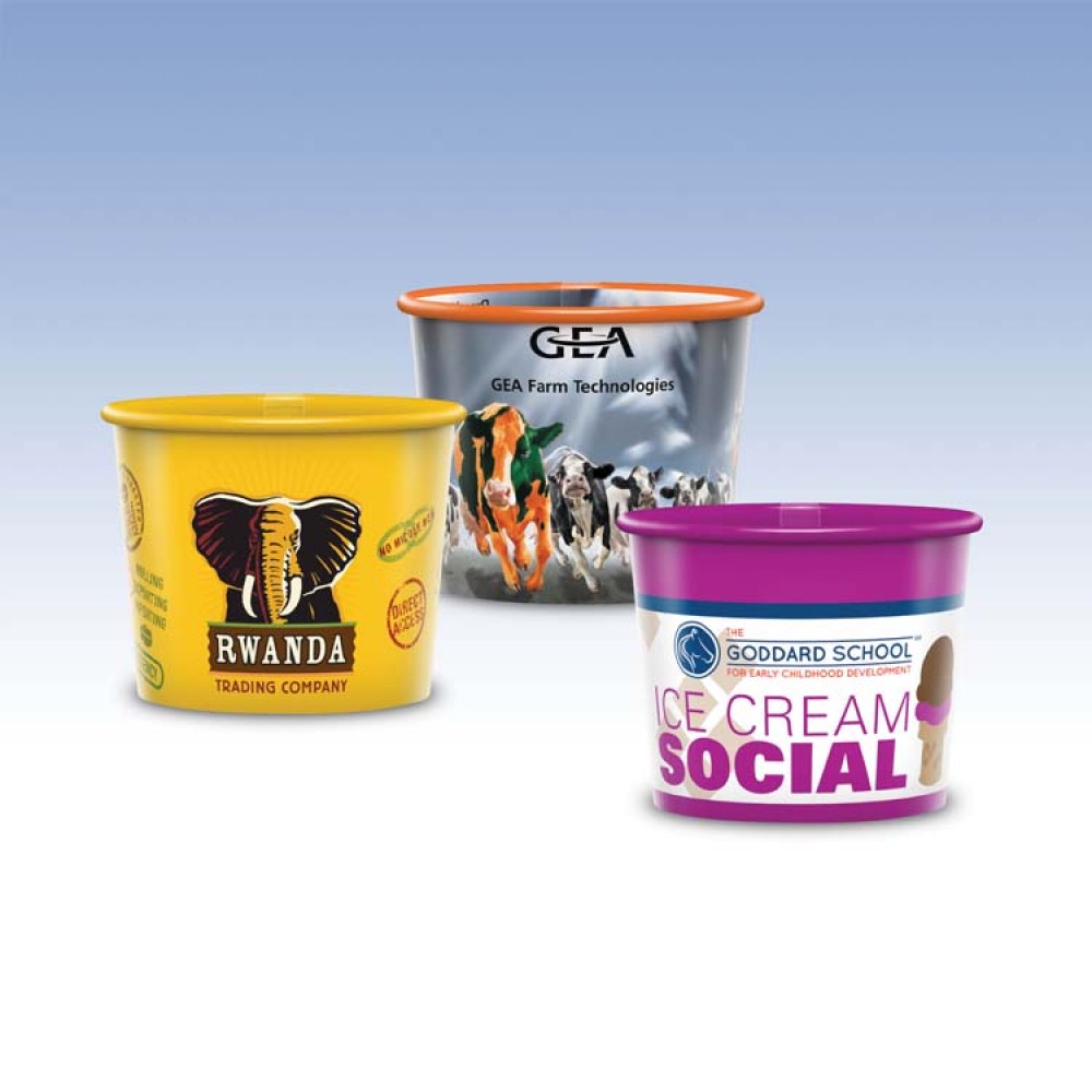 Logo Branded 8 oz-Reusable Clear Plastic Containers Logo Branded 8 oz-Reusable Clear Plastic Containers