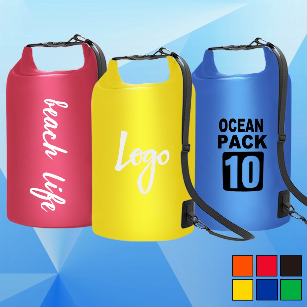 Floating 10 L Waterproof Dry Bag with Shoulder Strap Logo Branded