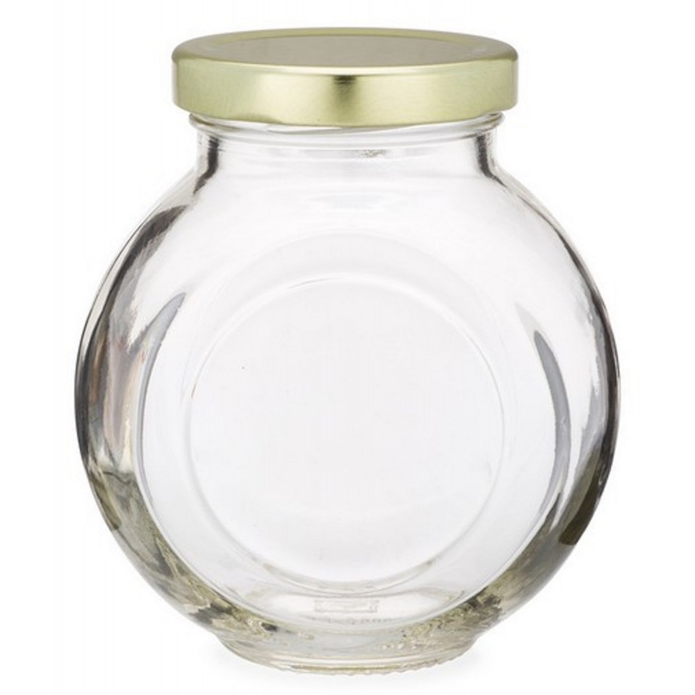 10.5 oz Clear Round Glass Jar Custom Printed