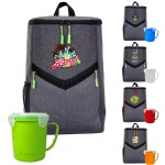 Victory Soup Backpack Cooler Set Custom Imprinted