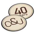 3.5" Pulpboard Circle Coaster 60pt Logo Branded