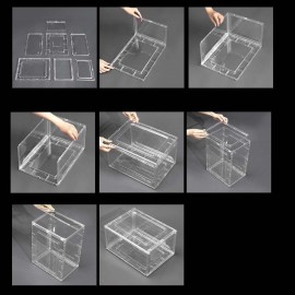 Foldable Drop Front Clear Shoe Box Custom Imprinted