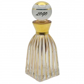 Glass Bottle With Real Gold Decoration Custom Printed