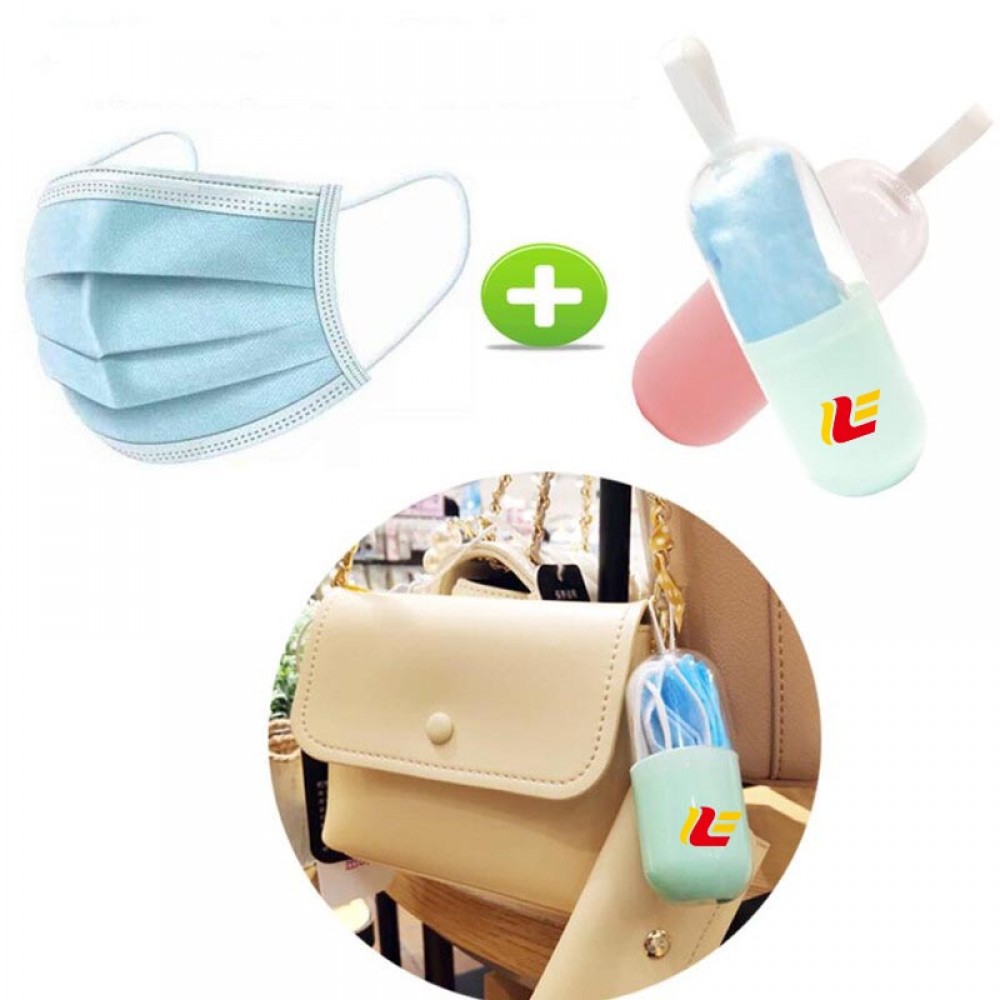 Disposable Mask Storage Box with Strap Custom Imprinted Disposable Mask Storage Box with Strap Custom Imprinted