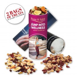 Cylinder w/Western Trail Mix & Cranberry Walnut Mix Custom Imprinted