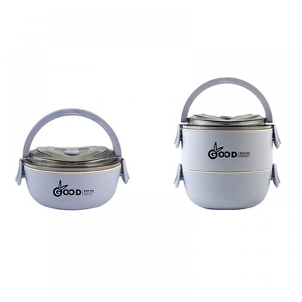 Double-Layer Reusable Lunch Box Set & Food Container Logo Branded