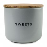Be Home Brampton Stoneware Container - Large - Light Grey Custom Imprinted