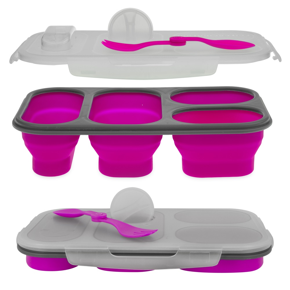 Portion Perfect Collapsible Meal Plate Logo Branded Portion Perfect Collapsible Meal Plate Logo Branded