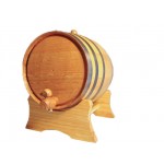 Custom Imprinted 20 Liter Oak Wood Barrel with Black Hoops