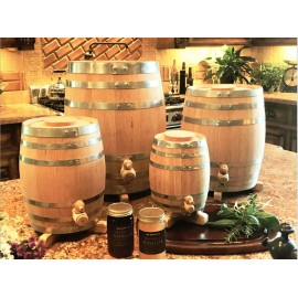 Custom Printed 2 Liter Oak Wood Kombucha/Vanilla/Vinegar Barrel  Custom Printed 2 Liter Oak Wood Kombucha/Vanilla/Vinegar Barrel
