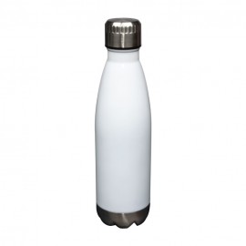 17 oz. White Stainless Steel Glacier Bottle Logo Branded