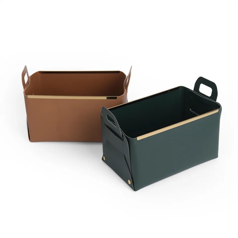PU Leather DIY Official Pen Holder Foldable Container Logo Branded PU Leather DIY Official Pen Holder Foldable Container Logo Branded
