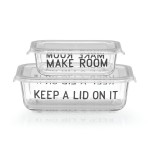 Kate Spade All in Good Taste Rectangular Food Storage Containers, Set of 2 Custom Imprinted