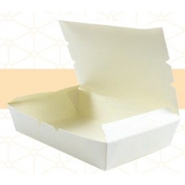 Custom Imprinted Large White Paper To-Go Box