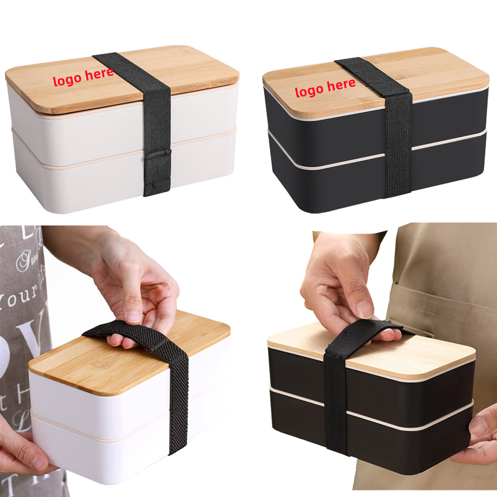 Logo Branded Wheat Straw Benton Lunch Box Logo Branded Wheat Straw Benton Lunch Box