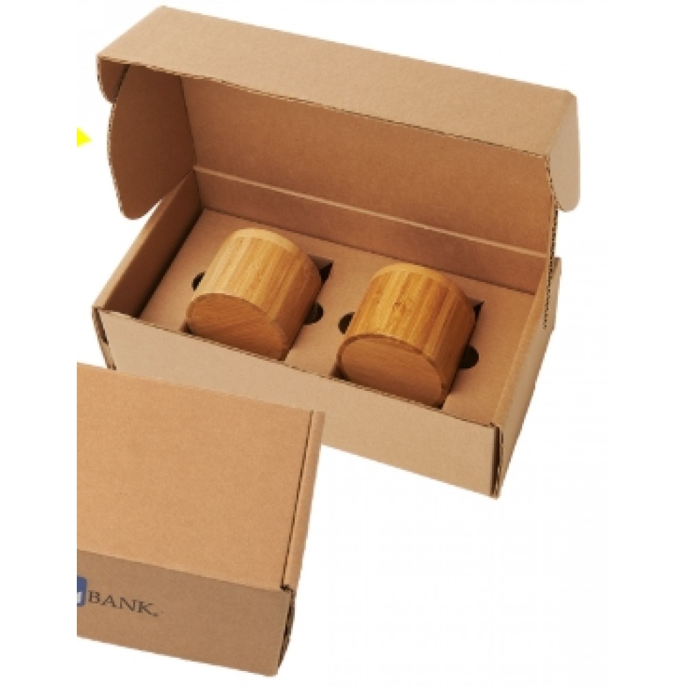 Custom Printed Bamboo Slide-Lid Container Gift Box Set