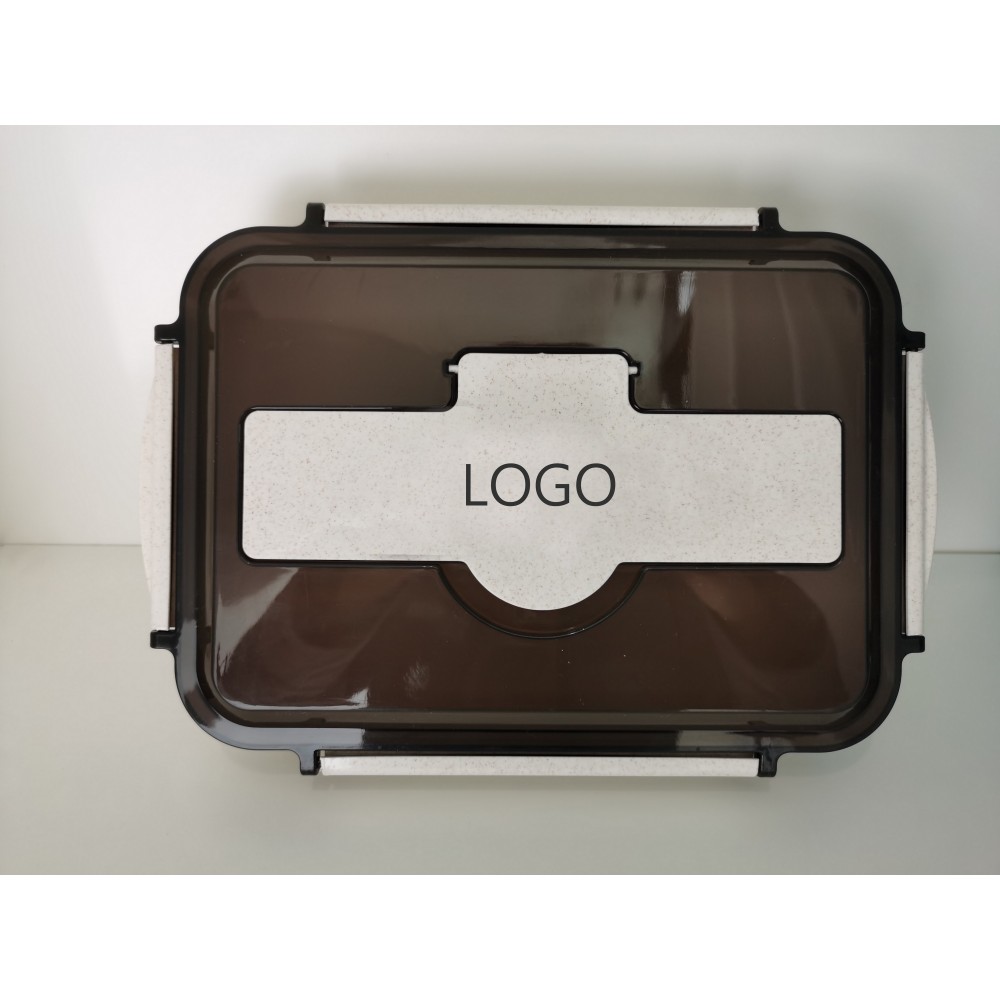 Large Size Lunch Box With Spoon & Chopsticks Custom Imprinted