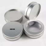 Custom Printed Round Tin Containers Cans with Clear Top Window