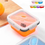 Silicone Folding Lunch Box Collapsible Bowl Bento Lunch Box Logo Branded