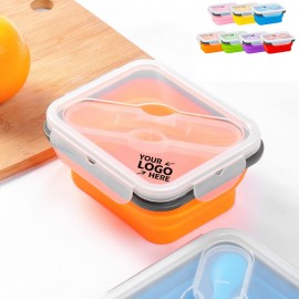 Silicone Folding Lunch Box Collapsible Bowl Bento Lunch Box Logo Branded  Silicone Folding Lunch Box Collapsible Bowl Bento Lunch Box Logo Branded