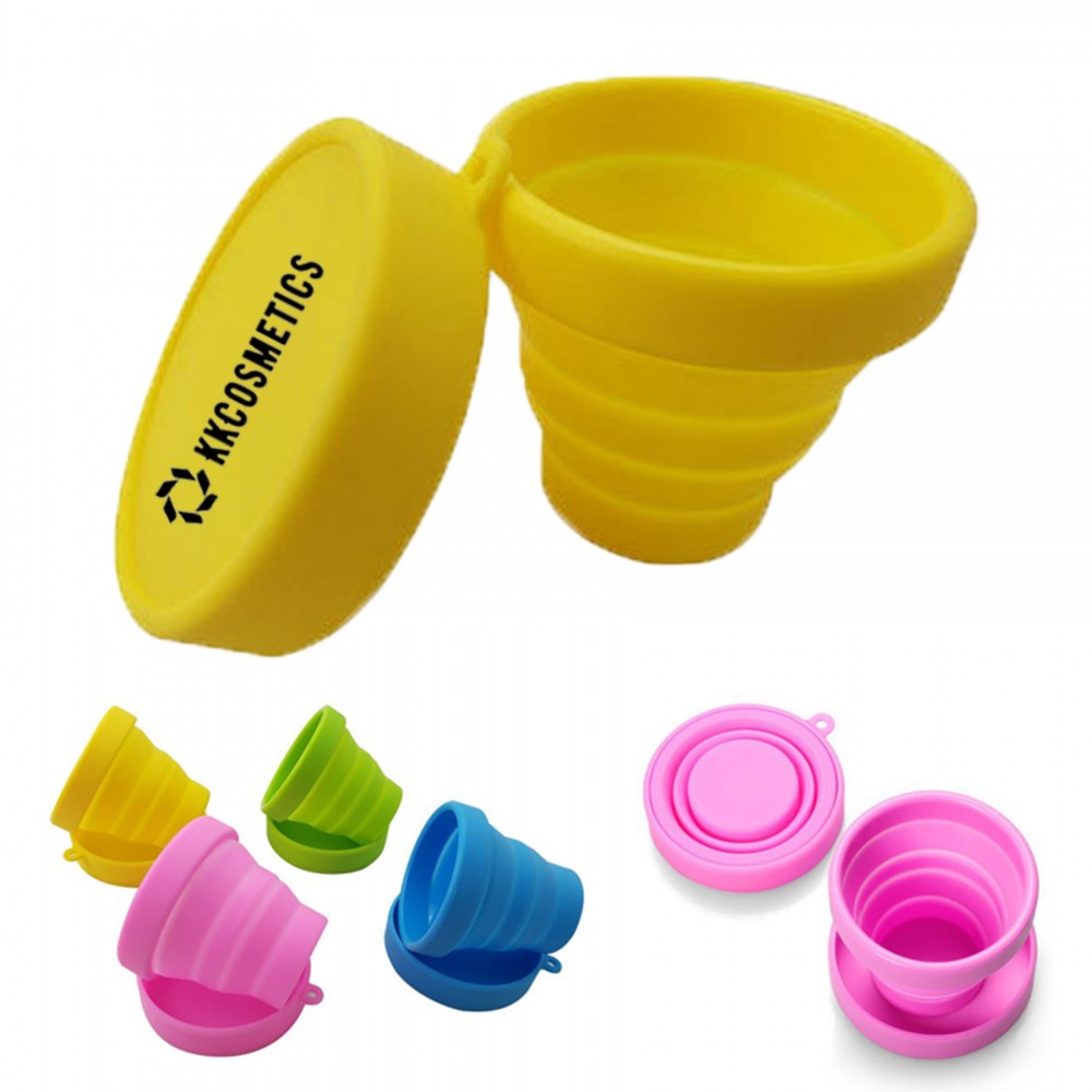 Custom 6oz. Colorful Silicone Collapsible Cup Custom Imprinted