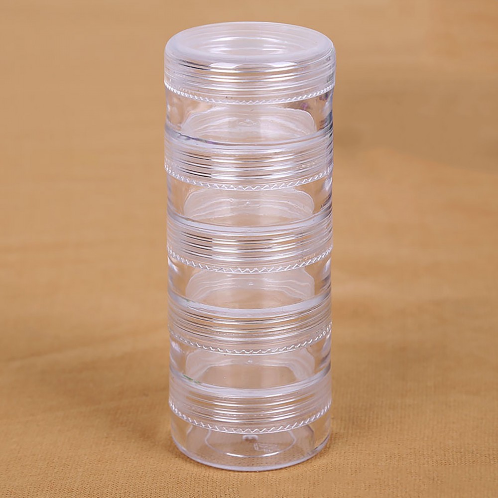 50ml 5 Layer Stackable Round Plastic Containers Custom Imprinted 50ml 5 Layer Stackable Round Plastic Containers Custom Imprinted