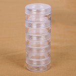 50ml 5 Layer Stackable Round Plastic Containers Custom Imprinted