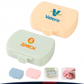 Logo Branded Solid Color Pill Case  Logo Branded Solid Color Pill Case