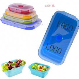 Custom Imprinted 1200 Ml Foldable Lunch Box for Travel