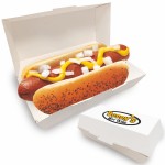 Clamshell Hot Dog Food Tray Logo Branded
