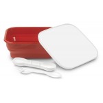 Gourmet 2 Plastic Lunch Box and Utensils 5.75 x 7 Custom Imprinted