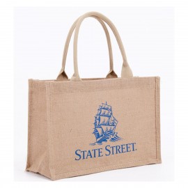 Jute Grocery Tote Bag Custom Printed