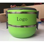 Logo Branded Double Layer Bento Lunch Box